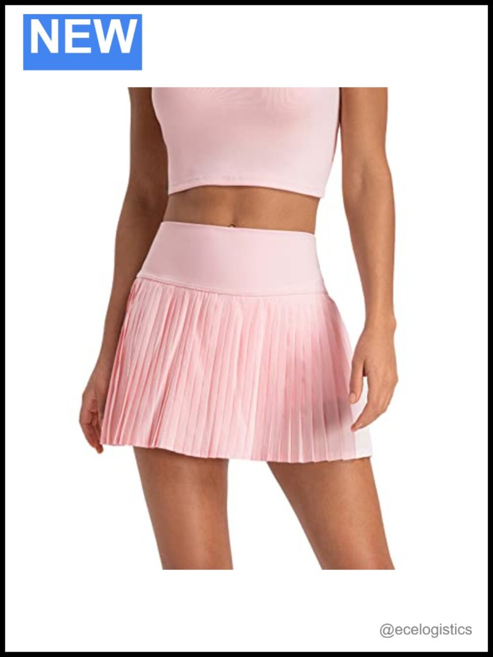 Pleated Tennis Skort with Liner Shorts Sweat-Wicking Quick-Dry